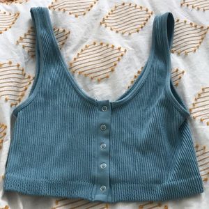 Aerie dropped bralette henley top